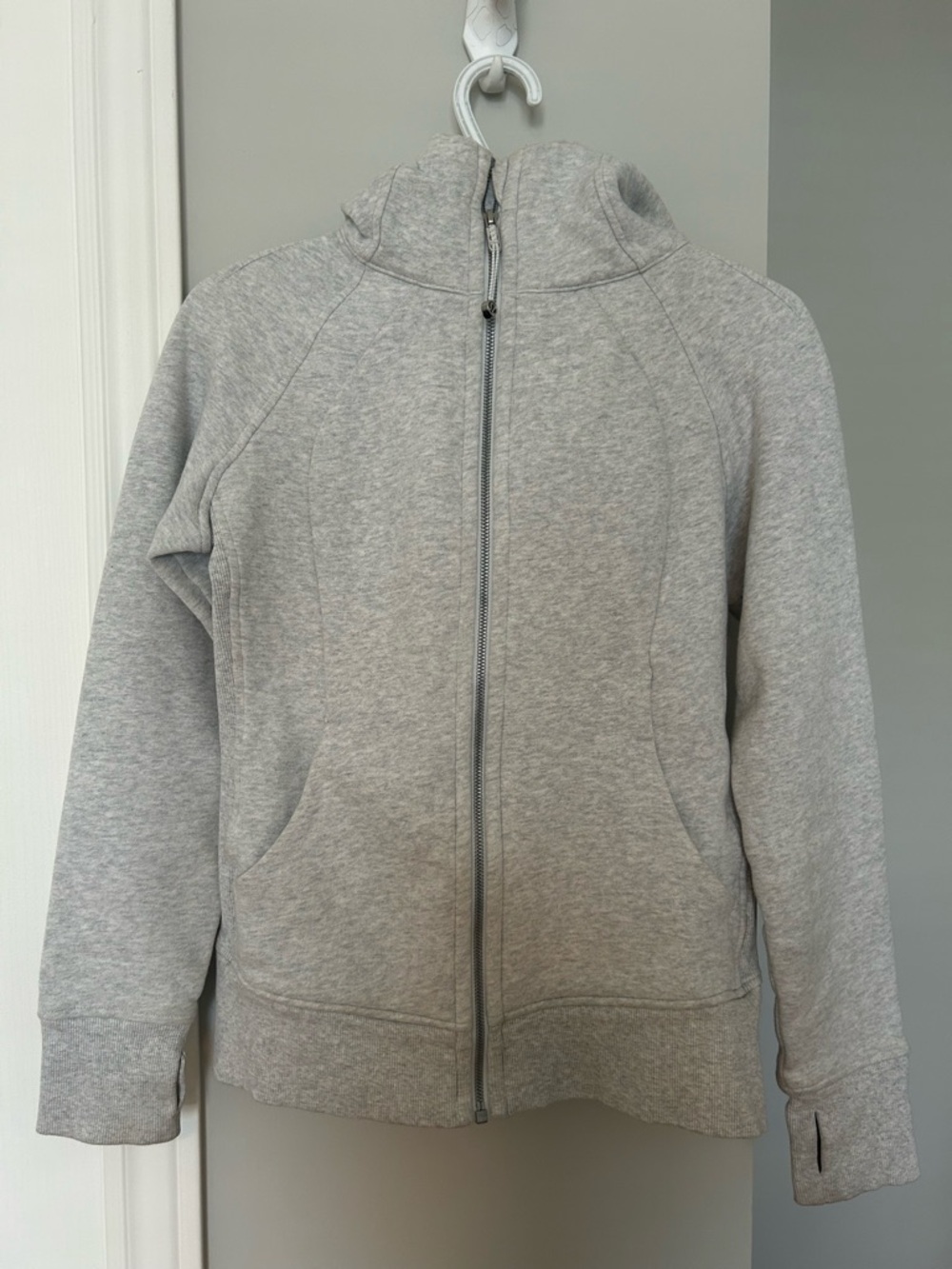Lululemon Women's Grey Scuba Full-Zip Hoodie